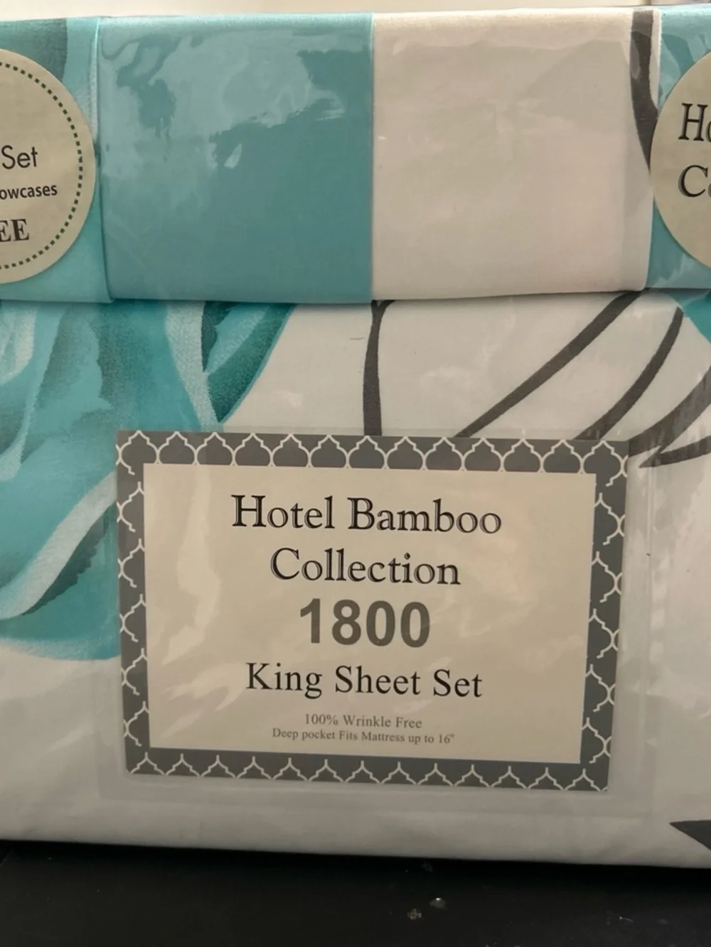 Hotel Bamboo Collection King Sheet Set in Teal